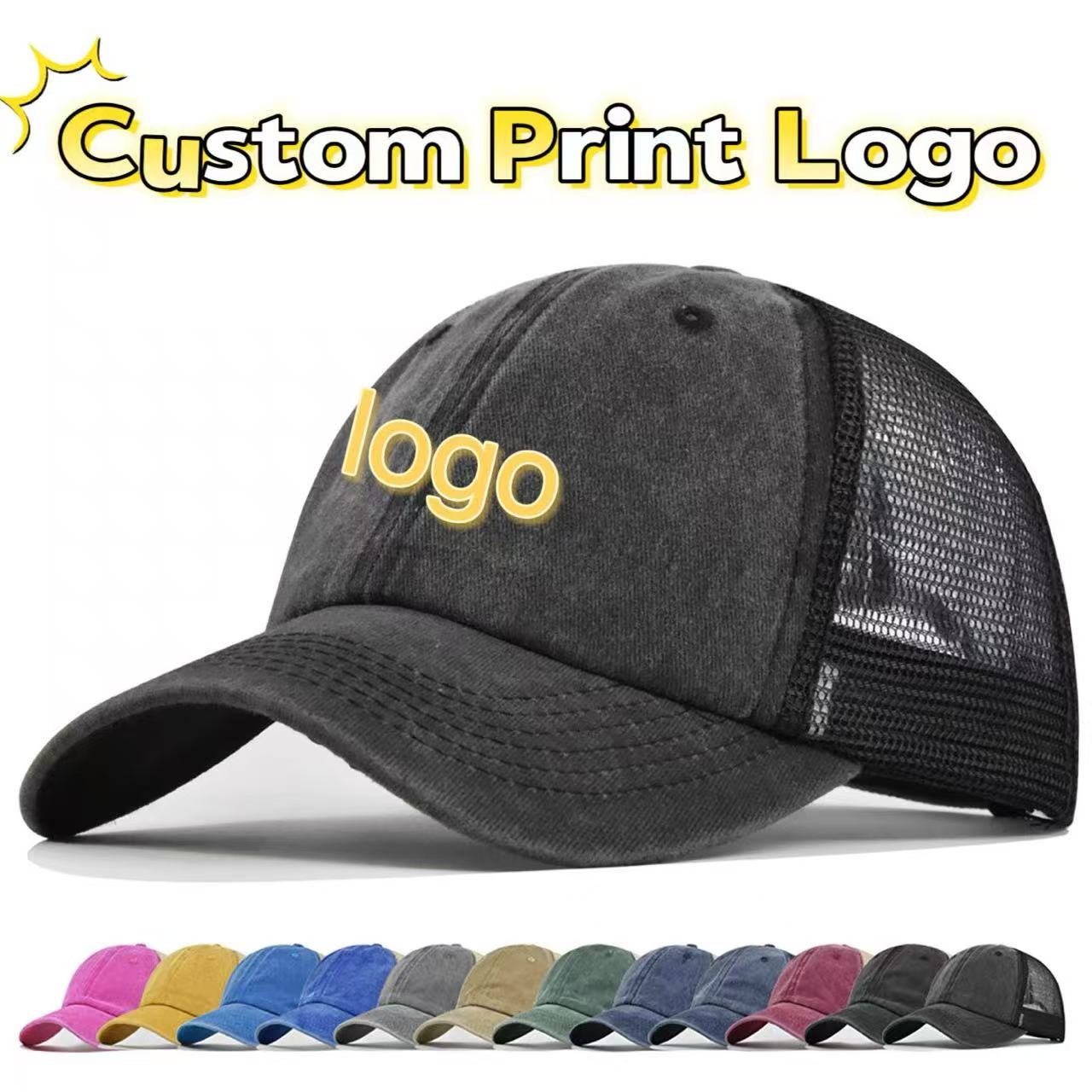 Men'S Fashion With Hat - Cappello in rete con logo stampato