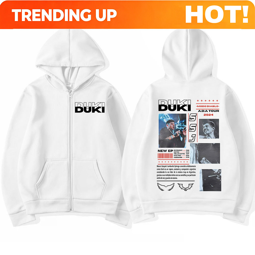 Mens Fashion Zip Up Hoodies - Felpe con Zip del Rapper Duki