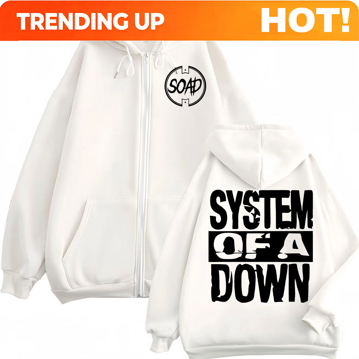 Mens Fashion Zip Up Hoodies - Felpa con cappuccio e zip con