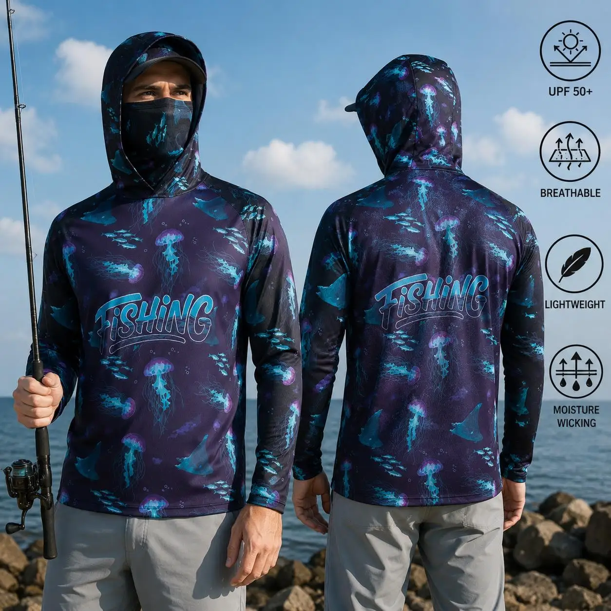 Maglia da pesca con cappuccio, - Mens Fashion Summer recensione e prezzo