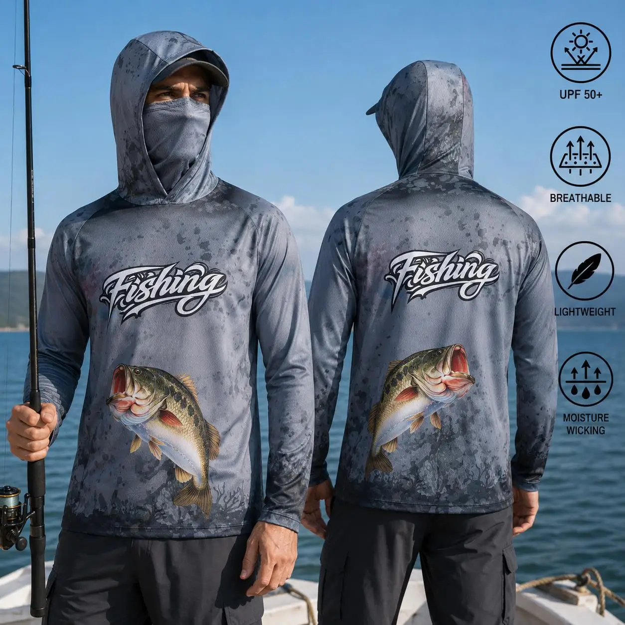 Maglia da pesca con cappuccio, - Mens Fashion Summer recensione e prezzo