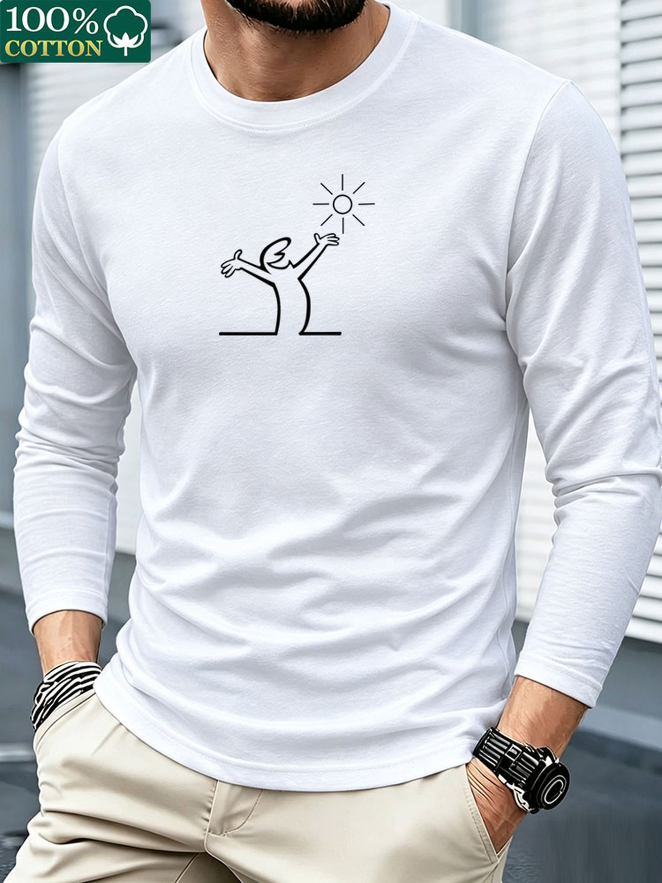 Maglietta a maniche lunghe da  - Mens Fashion Summer recensione e prezzo