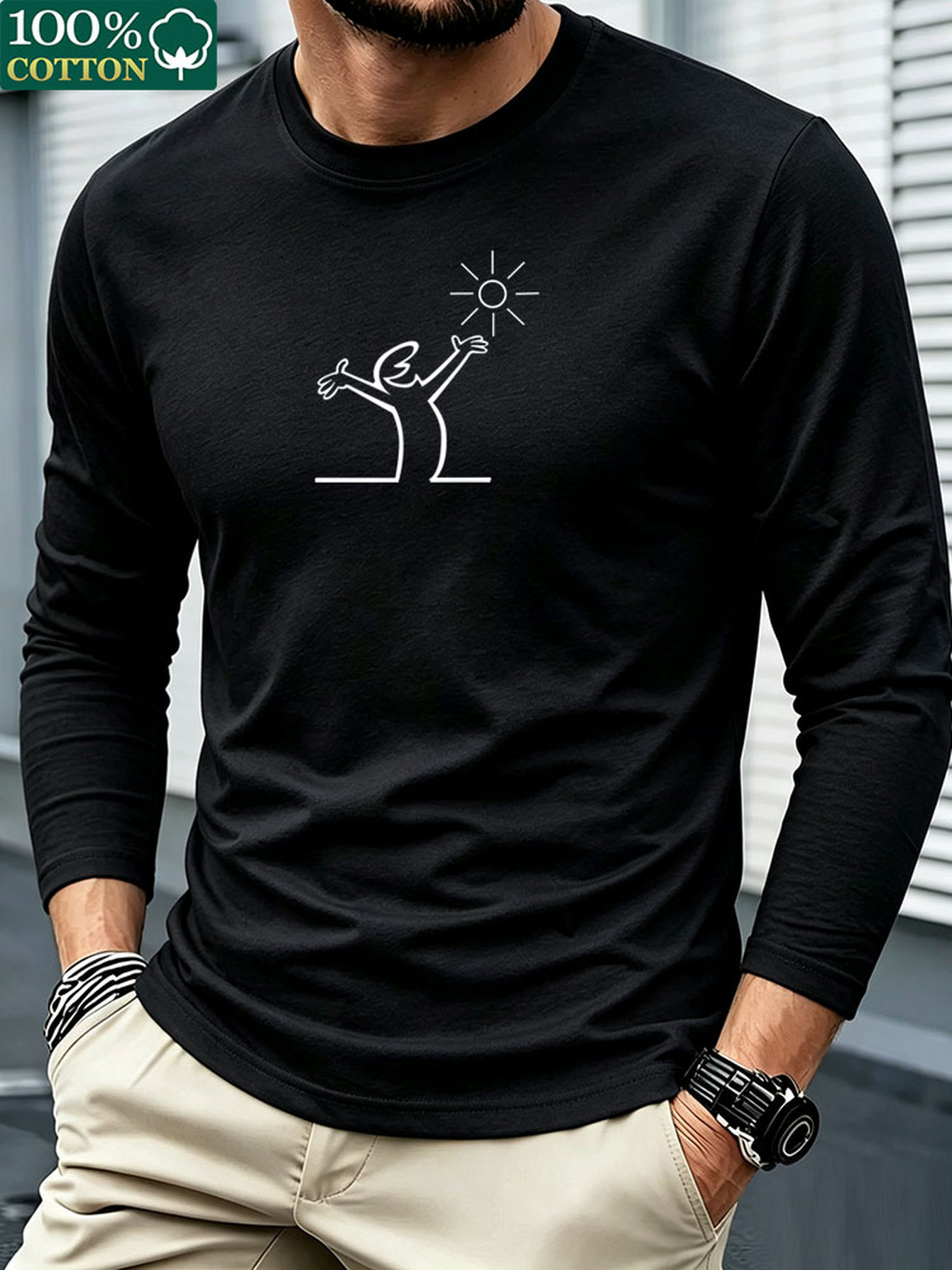 Maglietta a maniche lunghe da  - Mens Fashion Summer recensione e prezzo